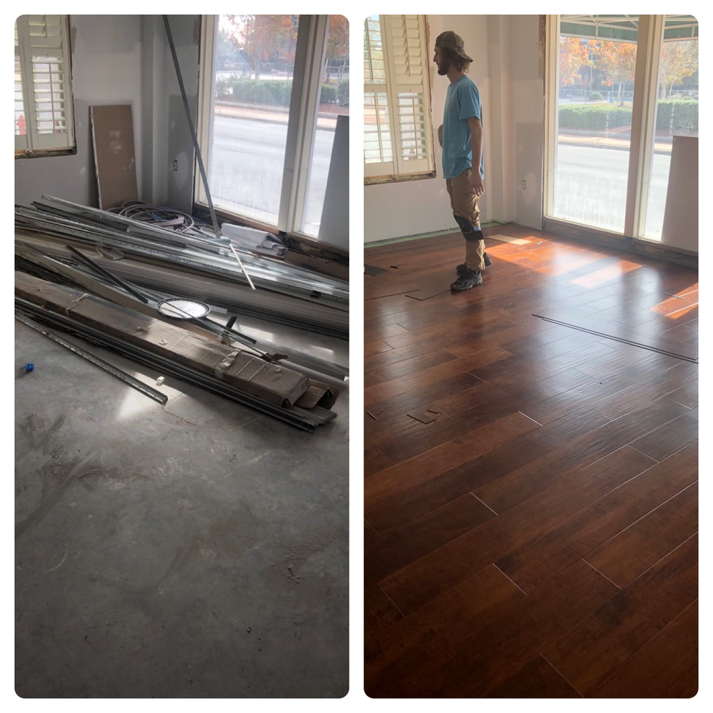 Product Installation work from Carpet Design Center in the Greenville, NC area