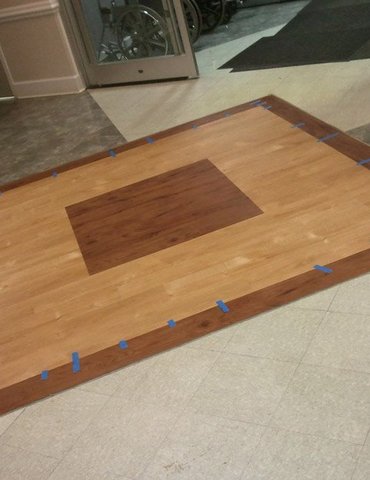 Product Installation work from Carpet Design Center in the Greenville, NC area