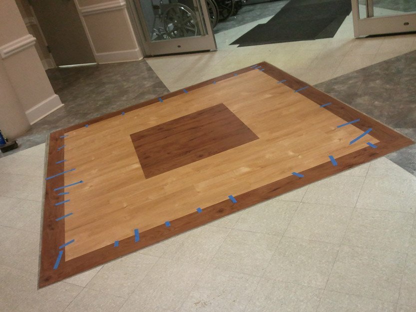 Product Installation work from Carpet Design Center in the Greenville, NC area