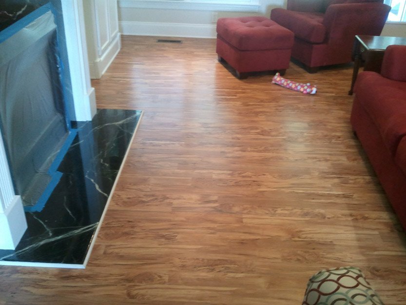 Product Installation work from Carpet Design Center in the Greenville, NC area